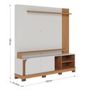 Ver imagem 7 de Estante Home Theater Jurerê 1.8 Off White Matte Freijó com Mesa de Centro Jeri Off White Freij