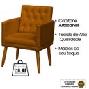 Ver imagem 4 de 1 Namoradeira 2 Poltronas Decorativa Mais Puff Resistente para Recepção Confortável Sala de Espera