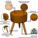 Ver imagem 7 de 1 Namoradeira 2 Poltronas Decorativa Mais Puff Resistente para Recepção Confortável Sala de Espera