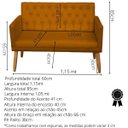Ver imagem 5 de 1 Namoradeira 2 Poltronas Decorativa Mais Puff Resistente para Recepção Confortável Sala de Espera