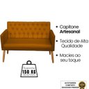 Ver imagem 6 de 1 Namoradeira 2 Poltronas Decorativa Mais Puff Resistente para Recepção Confortável Sala de Espera