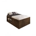 Ver imagem 1 de Cama Box Sapateira Vanessa Casal 1,38 Malbec - Framar Móveis