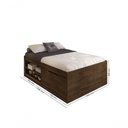 Ver imagem 2 de Cama Box Sapateira Vanessa Casal 1,38 Malbec - Framar Móveis