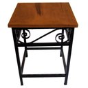 Ver imagem 5 de Sala de Jantar Completa com Mesa e 4 Banquinhos Quadrada Tampo em Madeira Estrutura em Metal Estilo