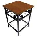 Ver imagem 3 de Sala de Jantar Completa com Mesa e 4 Banquinhos Quadrada Tampo em Madeira Estrutura em Metal Estilo