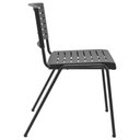 Ver imagem 5 de Kit 02 Cadeiras Empilhável Fixa Escritório Multiuso Base Preta Kimi P03 Preto - Lyam Decor