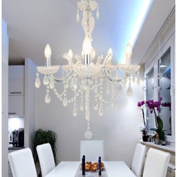 Lustre em Metal e Cristal 6 Braços Lâmpada Show - 2 Lustre em Metal e Cristal 6 Braços Lâmpada Show - 2