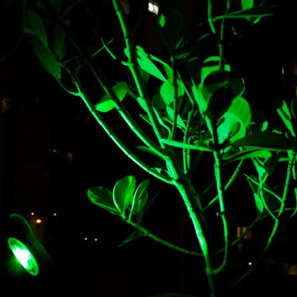 Luminária Spot Espeto de Jardim Refletor LED Verde 3,5W - 2