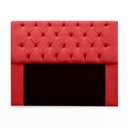 Ver imagem 2 de Kit Cabeceira Mirage + Calçadeira Baú Felix King Size 195cm Suede - Ecotec Decor:Vermelho