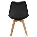 Ver imagem 4 de Cadeira Charles Eames Leda Luisa Saarinen Design Wood Estofada Base Madeira - Preto