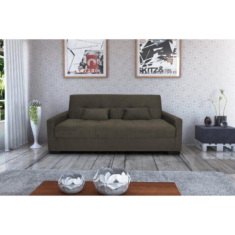 Sofá Cama Lavinia Suede Cappuccino B255 - Matrix