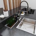 Ver imagem 3 de Calha Embutida Design Original Em Inox Pia Cozinha Bancada