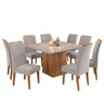 Mesa de Jantar Quadrada Suprema com 8 Cadeiras Fran Mel/off White/marfim - Casa Giulia - 2