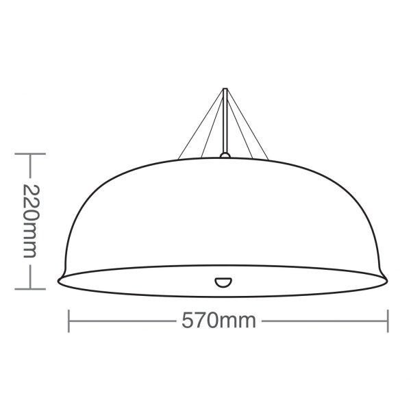 Pendente Redondo em Alumínio TD 827 Taschibra - 3