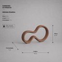 Ver imagem 3 de Escultura Contemporânea 2 Decorativa de Cerâmica para Sala e Mesa Mocha Mousse