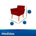 Ver imagem 6 de Poltrona Cadeira para Sala Confortável e Minimalista Paris em Suede Bordo