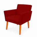 Ver imagem 4 de Poltrona Cadeira para Sala Confortável e Minimalista Paris em Suede Bordo