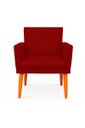 Ver imagem 1 de Poltrona Cadeira para Sala Confortável e Minimalista Paris em Suede Bordo