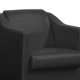 Poltrona Decorativa Tilla Sala e Escritório Corino Preto - 3
