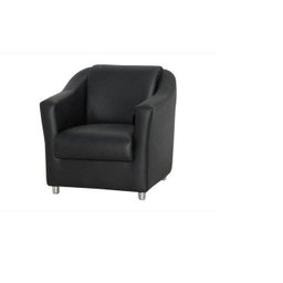 Poltrona Decorativa Tilla Sala e Escritório Corino Preto - 4