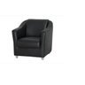 Poltrona Decorativa Tilla Sala e Escritório Corino Preto - 4