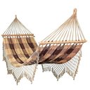 Ver imagem 1 de Rede Grande de Dormir Americana com Madeira Várias Cores Cor:cramelo com Marrom Xadrez