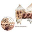 Ver imagem 2 de Rede Grande de Dormir Americana com Madeira Várias Cores Cor:cramelo com Marrom Xadrez