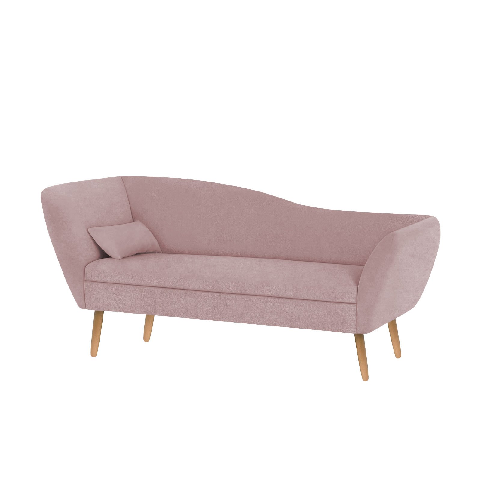 Poltrona Namoradeira Laura Suede Rose - Am Interiores - 2