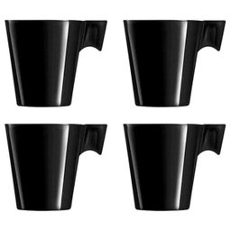 Jogo De Xícara Expresso Napoli Preta 80 ml 04 peças - Le Cook - 4