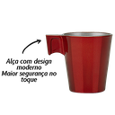 Ver imagem 3 de Jogo de Xícaras Vermelhas Café Cafezinho 80ml 4 peças