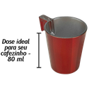 Ver imagem 4 de Jogo de Xícaras Vermelhas Café Cafezinho 80ml 4 peças