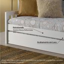 Ver imagem 6 de Cama Babá Prime com Cama Auxiliar Madeira Maciça Branco - Ca