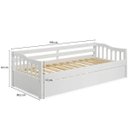 Ver imagem 4 de Cama Babá Prime com Cama Auxiliar Madeira Maciça Branco - Ca