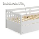 Ver imagem 7 de Cama Babá Prime com Cama Auxiliar Madeira Maciça Branco - Ca