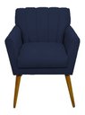 Ver imagem 2 de Poltrona Decorativa Cecília - Azul Marinho - Renascer Decor