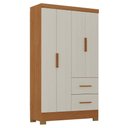 Ver imagem 1 de Guarda Roupa Solteiro 4 Portas 2 Gavetas Primor 121x209 cm Cinamomo Areia Zanz