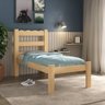 Cama de Solteiro Madeira Maciça para Colchão 78/88x188cm Multimóveis Cr35254 - Natural - 1