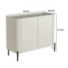 Balcão Buffet com 2 Portas 98,5cm Pés em Metal 100% Mdf - 2