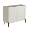 Balcão Buffet com 2 Portas 98,5cm Pés em Metal 100% Mdf - 1