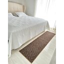 Ver imagem 1 de Tapete Passadeira Quarto Sala Parquet Marrom 0,50 X 2,00 M