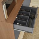 Ver imagem 4 de Armário Cozinha Compacta Viena Jequitibá/cinza Fosco 8 Portas 2 Gavetas Adega para 4 Garrafas e P