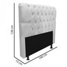 Cabeceira Estofada Paris 160cm Queen Size Strass Corino Branco - Amey Decor - 3