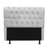 Cabeceira Estofada Paris 160cm Queen Size Strass Corino Branco - Amey Decor - 1