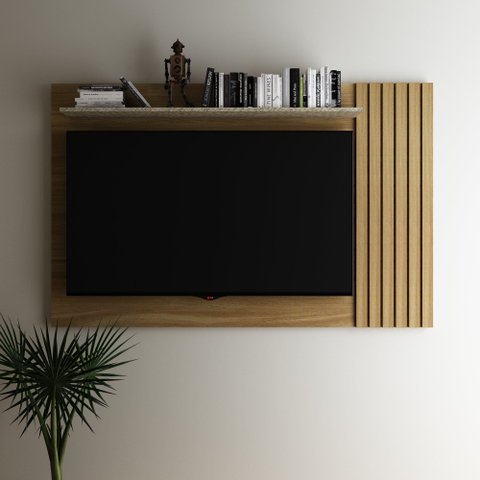 Painel para Tv até 52'' Amêndoa/palha