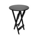 Ver imagem 3 de Mesa Bistrô Dobrável de Madeira Redonda com 2 Banquetas Preta - Tarimatã