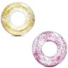 Combo 2 Boias infláveis para piscina modelo redonda tube glitter intex 1,19m 1 pink e 1 dourada - 1