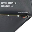 Ver imagem 6 de Ombrelone Lateral Suspenso Jardim 3 Metros com Led Alumínio Manivela Azul Importway Iwobll-300 Az