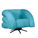 Ver imagem 2 de Kit 2 Poltrona Decorativa Micheli Giratória e Balanço Veludo Cor:turquesa