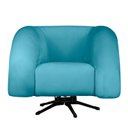 Ver imagem 3 de Kit 2 Poltrona Decorativa Micheli Giratória e Balanço Veludo Cor:turquesa