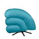 Ver imagem 5 de Kit 2 Poltrona Decorativa Micheli Giratória e Balanço Veludo Cor:turquesa